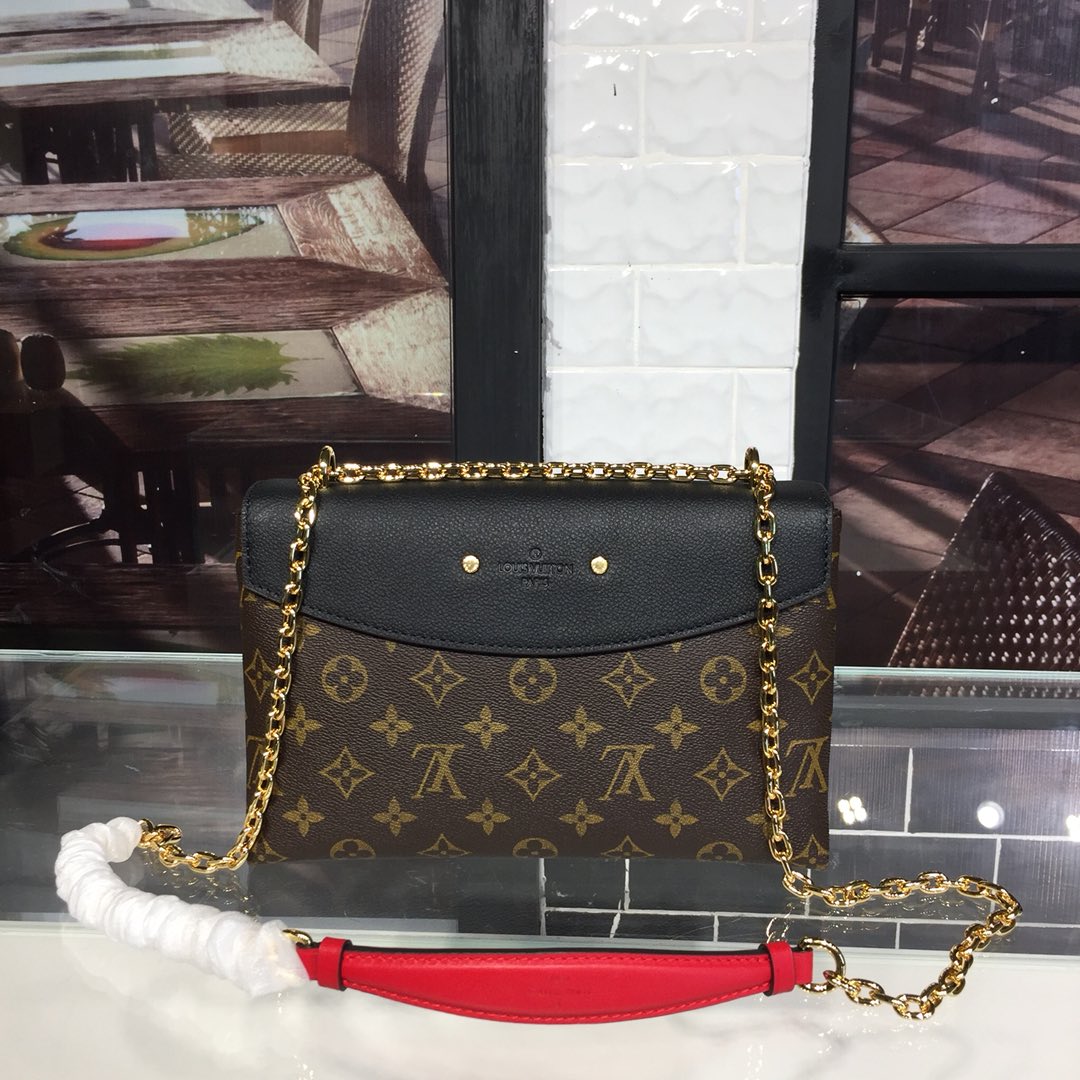 Louis Vuitton SAINT PLACIDE Handbag Monogram M43714 Black